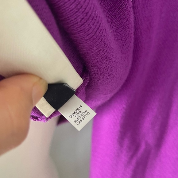 Kate Spade New York 'Leni'Crystal Embellished Jewel Cardigan 3/4 Sleeve Purple S - Picture 12 of 12